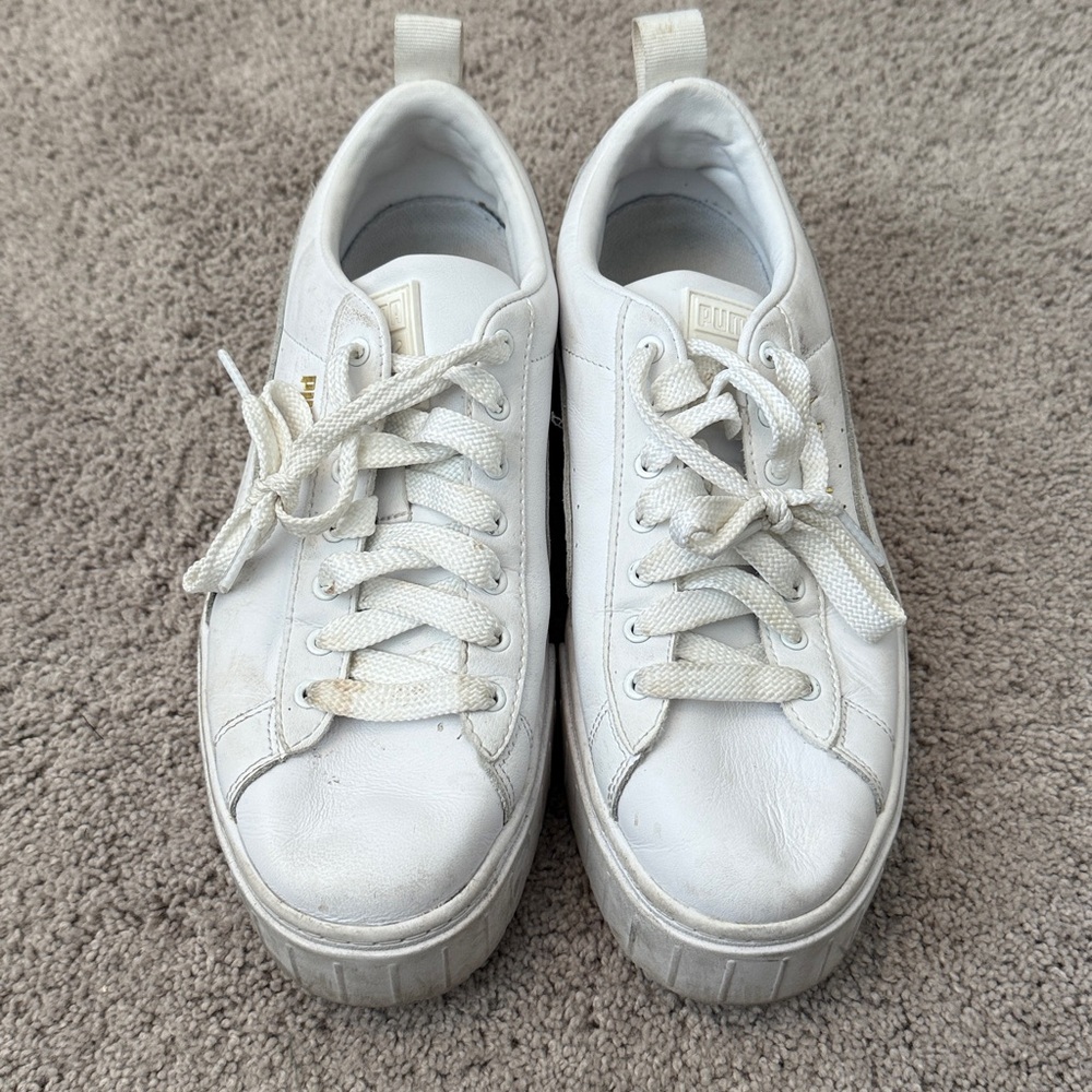 Puma Classic White Lace-Up Sneakers